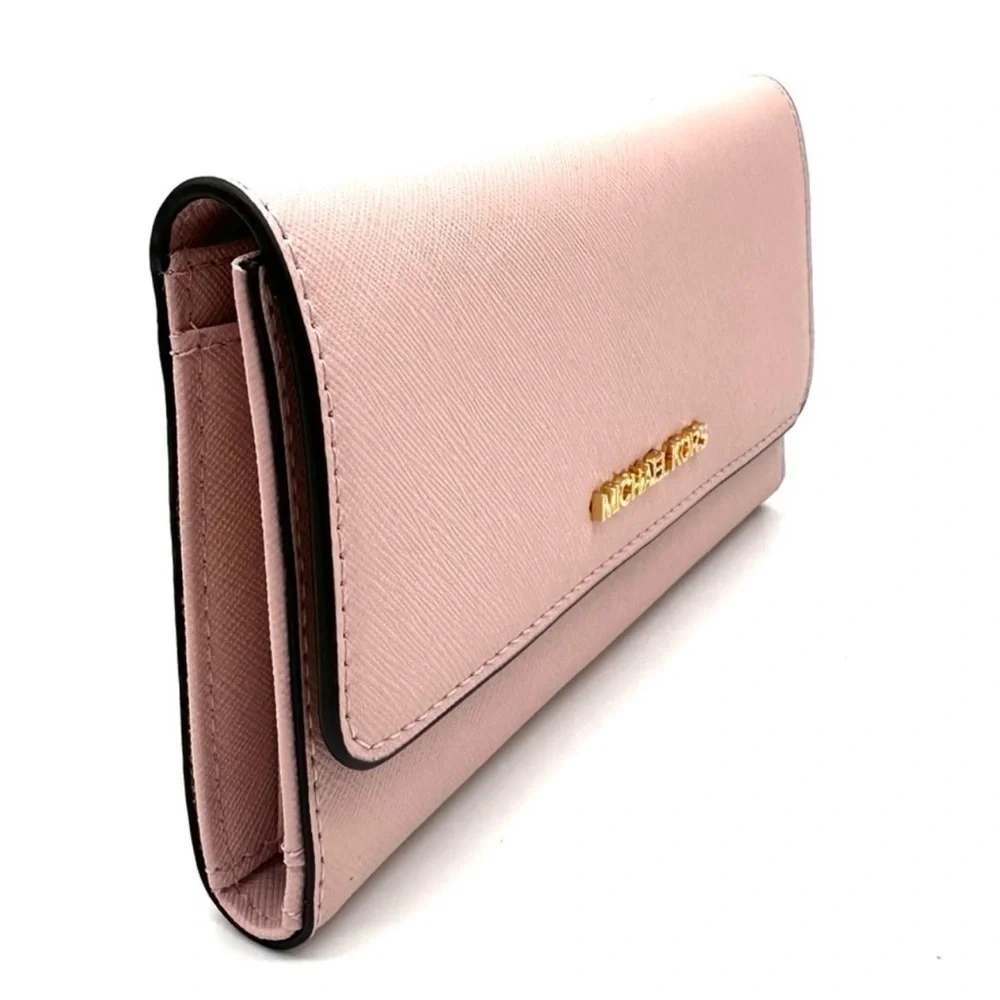 Michael Kors Large Trifold Wallet Powder Blush (NWT)
